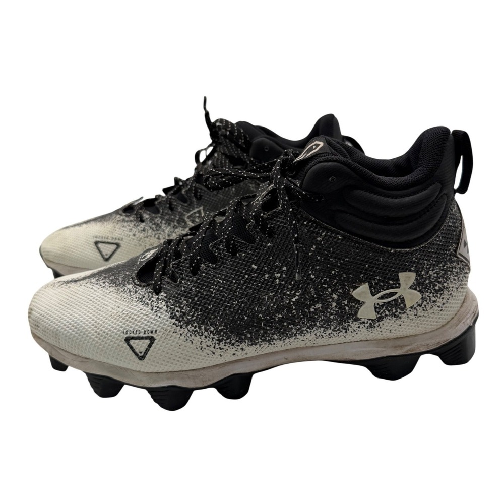 Under Armour Baseball Cleats Harper 8 Mid RM Men's 10 White Black 3025084-001
